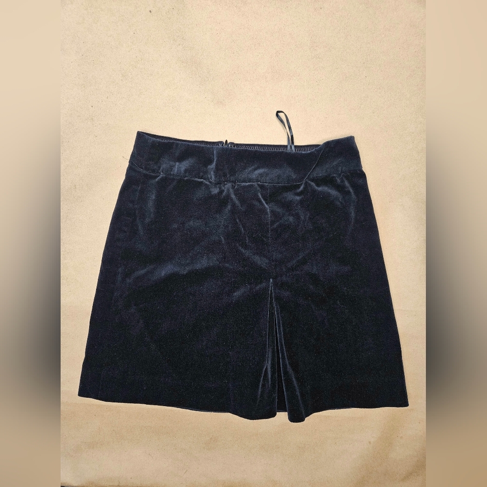 J. Crew Navy blue velvet short pencil skirt